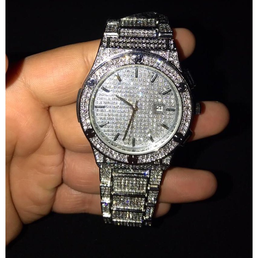 cubic zirconia iced out watch