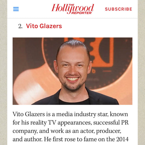 Hollywood Reporter Logo with Vito Glazers photo
