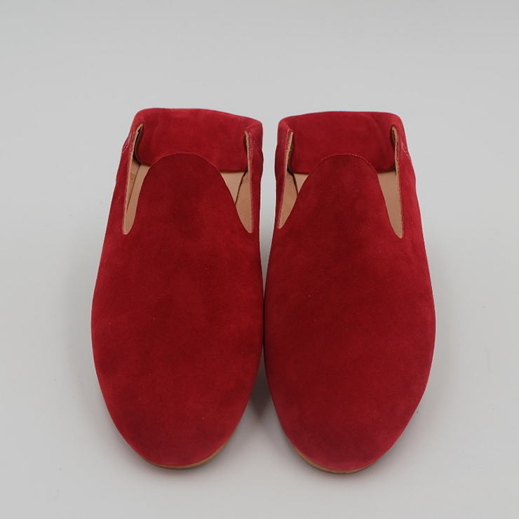 red suede leather