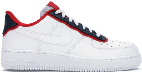 air force 1 low overbranding white red blue