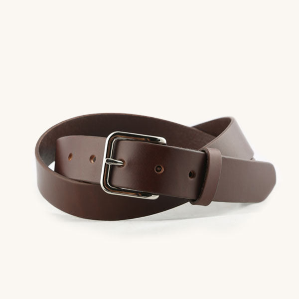 Classic Genuine Leather Strap Belt For Men-JACK MARC Brown