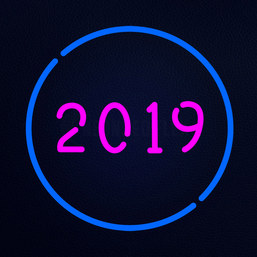 2019 Emoji Neon Sign
