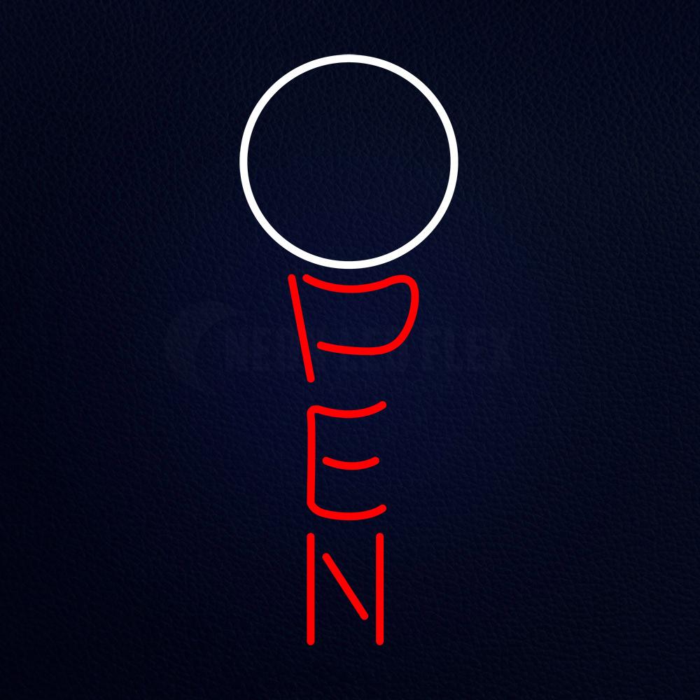Open Like a Golf Tee in Red Neon Sign