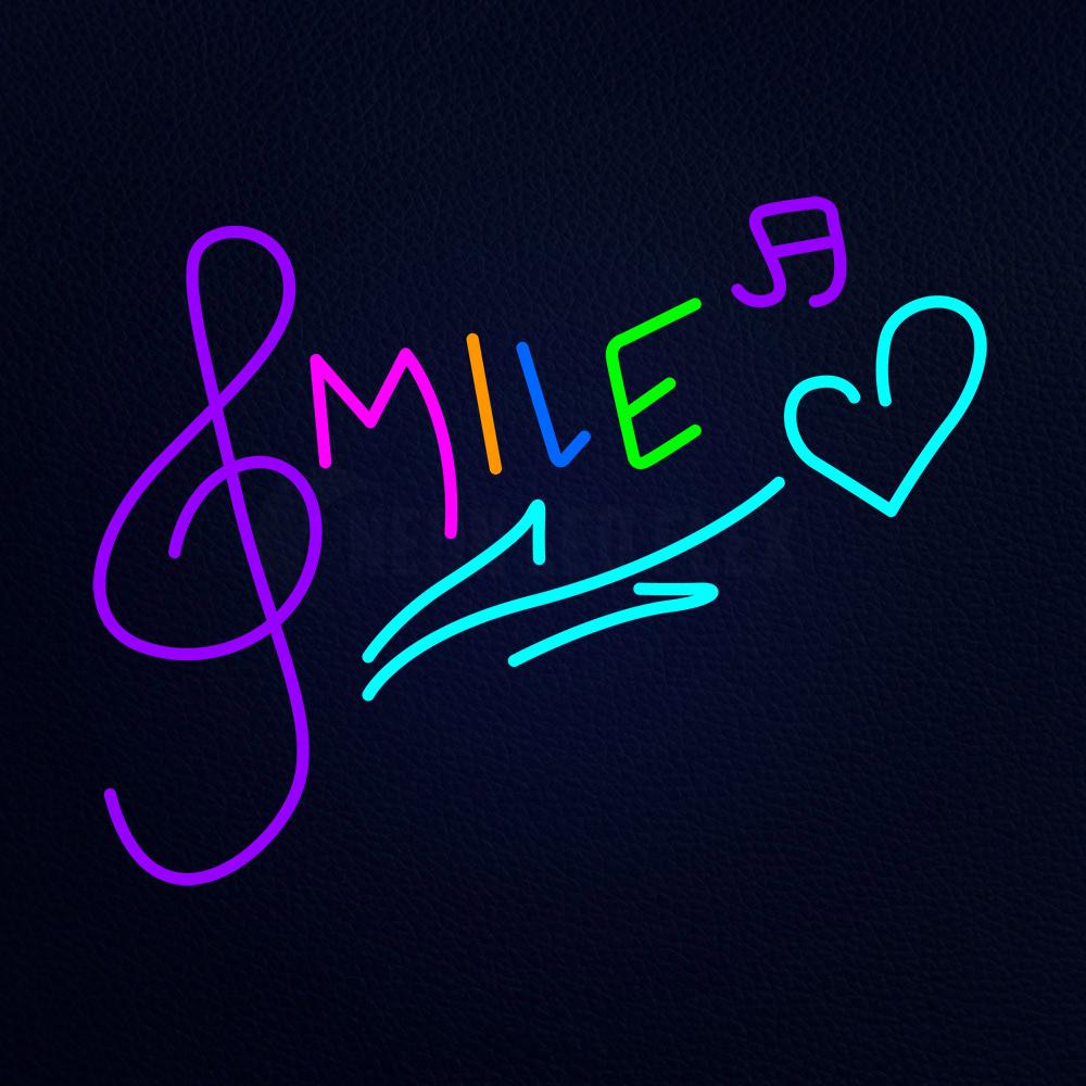 Smile Heart Neon Sign