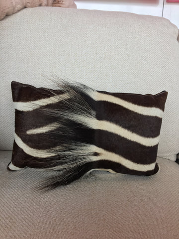 Zebra Fur Accent Pillow Kellie Burke Designs
