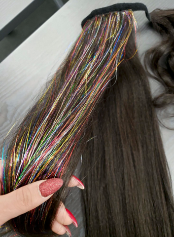 How to Care For Tinsel Hair Extensions – Insert Name Here