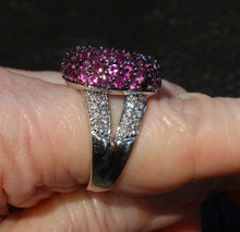Load image into Gallery viewer, Pink Sapphire Diamond Ring 18K White Gold