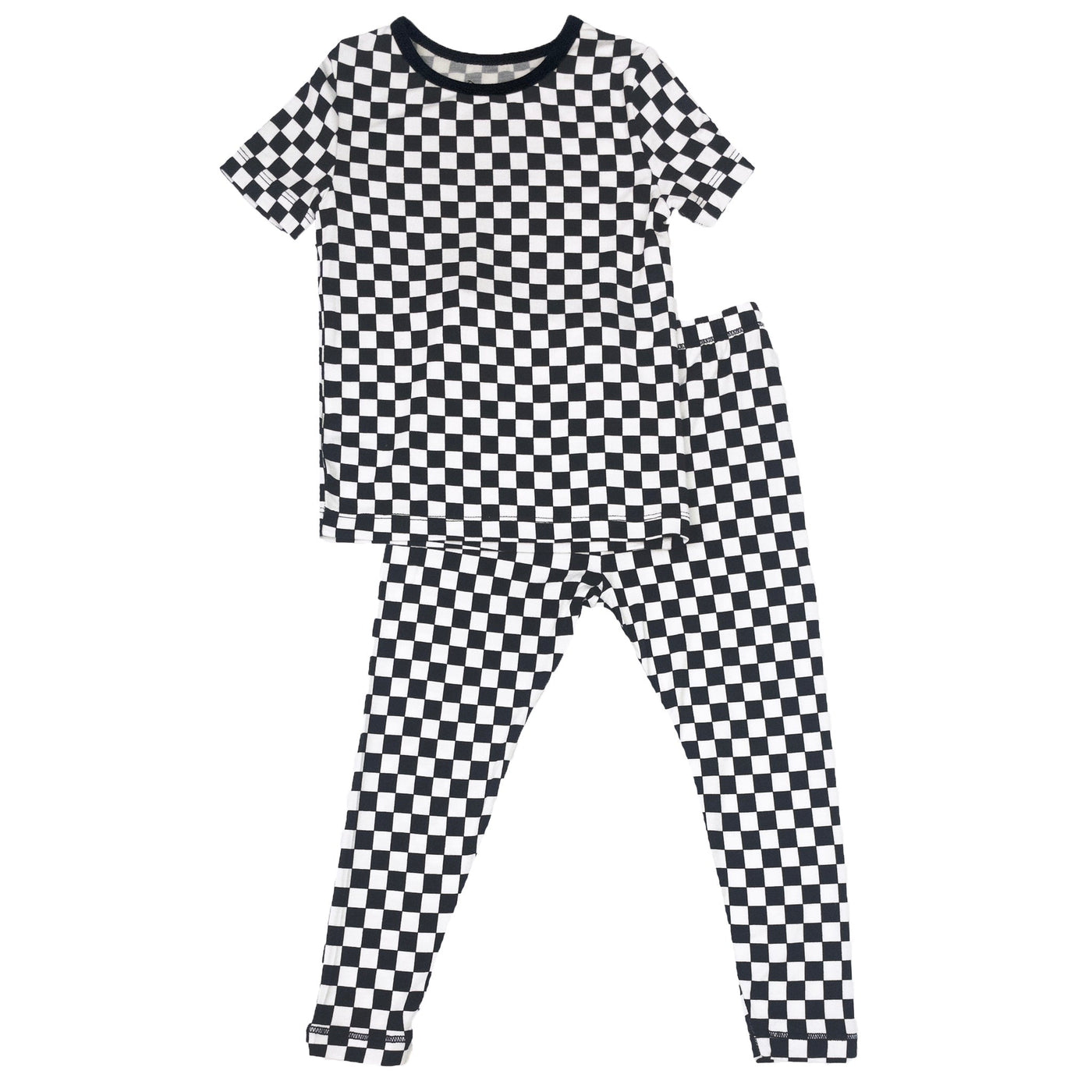 Finish Line Checkers Short Sleeve Pajama Set (0-24m) - Free Birdees