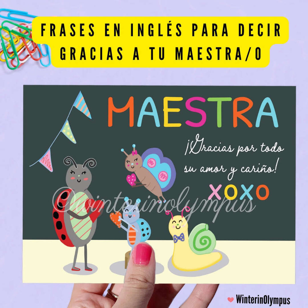 Frases útiles para decir gracias a una excelente Maestra o maestro