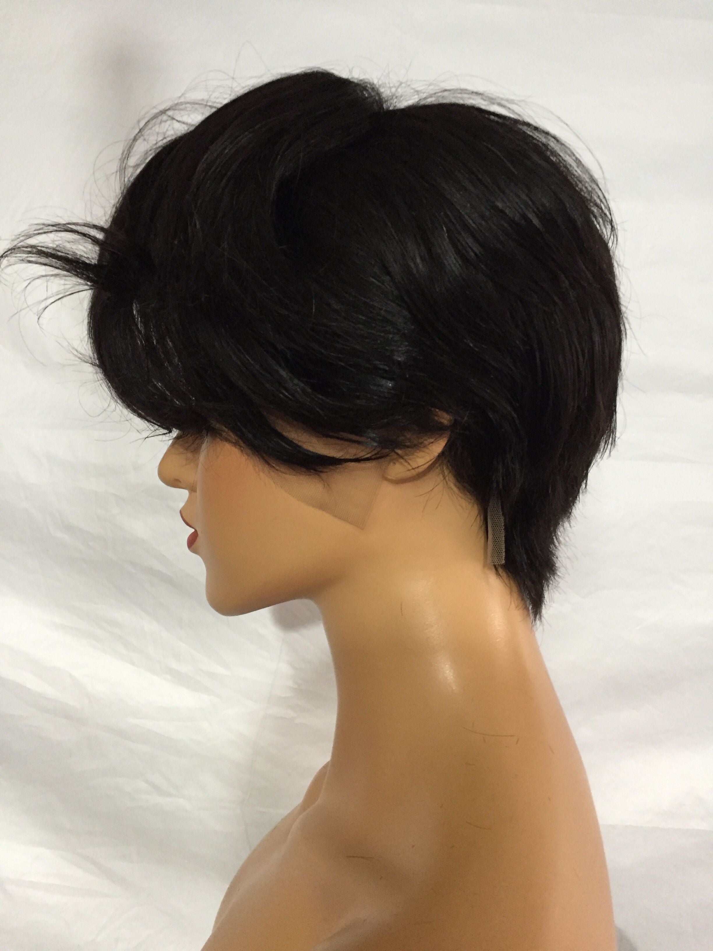 Pixie Wig Lace Short Cut Wigs Real Human Hair Wig Firstgoldhair