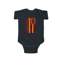 Load image into Gallery viewer, Kanaka Kollection Tribal Flag Infant Fine Jersey Bodysuit (Red)
