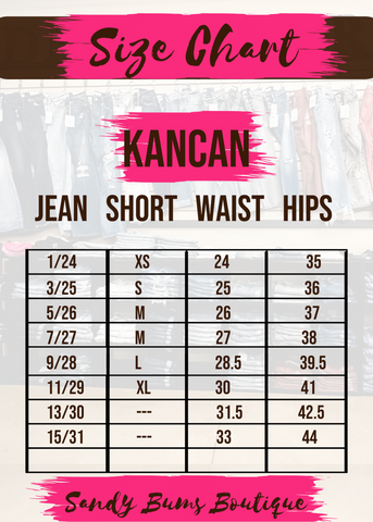 KanCan Size Chart