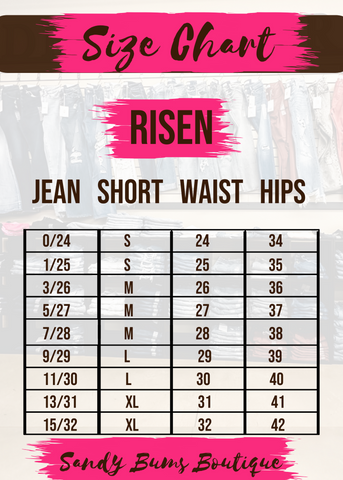 Risen Size Chart