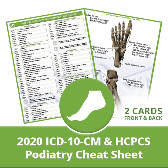 Podiatry Coding Cheat Sheet 2021 Cheat Sheet