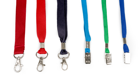 Different types and styles of lanyards
