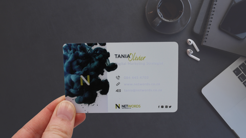 Frosted plastic business cards