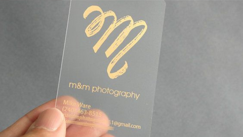 Metallic print business card