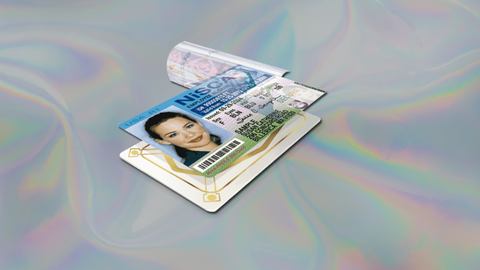 Holographic laminate on technology card