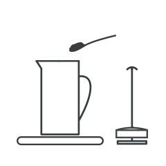 Load Coffee Into Your Cafetiere French Press And Tare Scales
