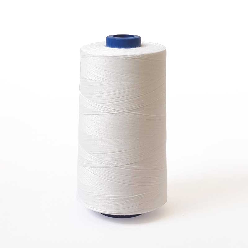 Plain sewing thread on spool, polyester, thickness 0.2 mm, white, 360  meters, 1pc