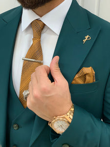 green suit yellow tie