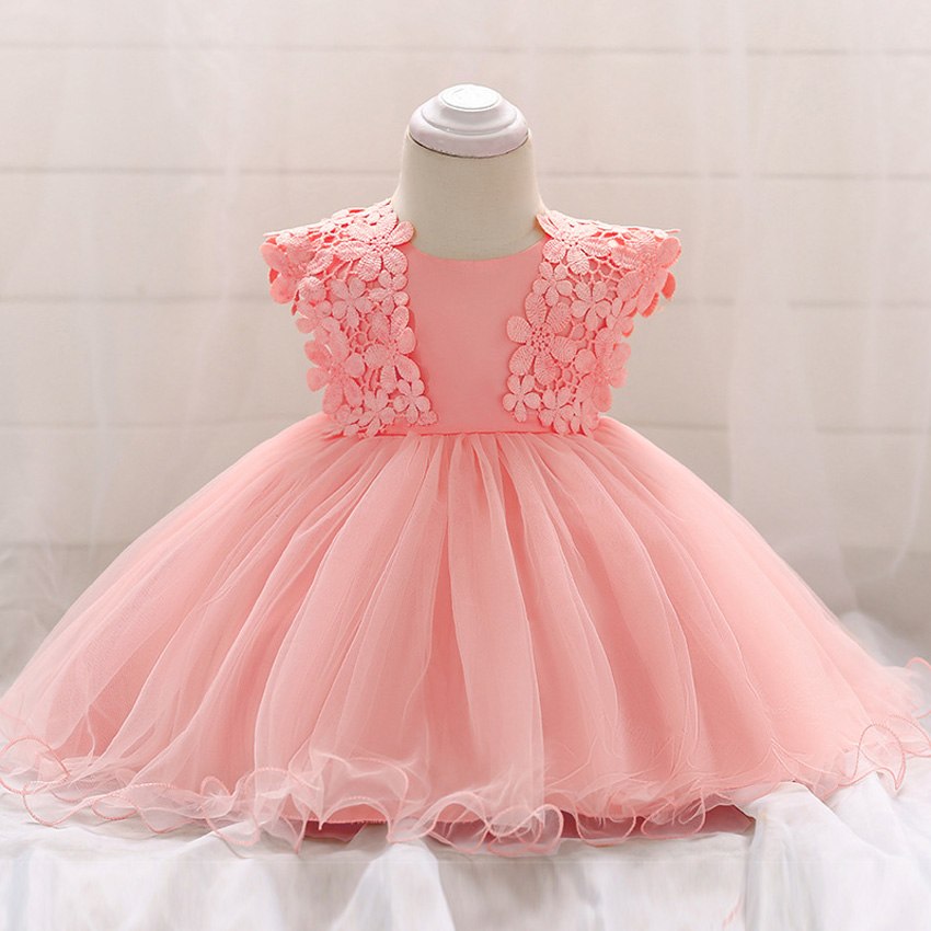 pink princess baptism dresses