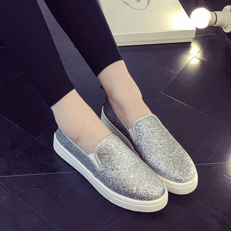 glitter casual shoes