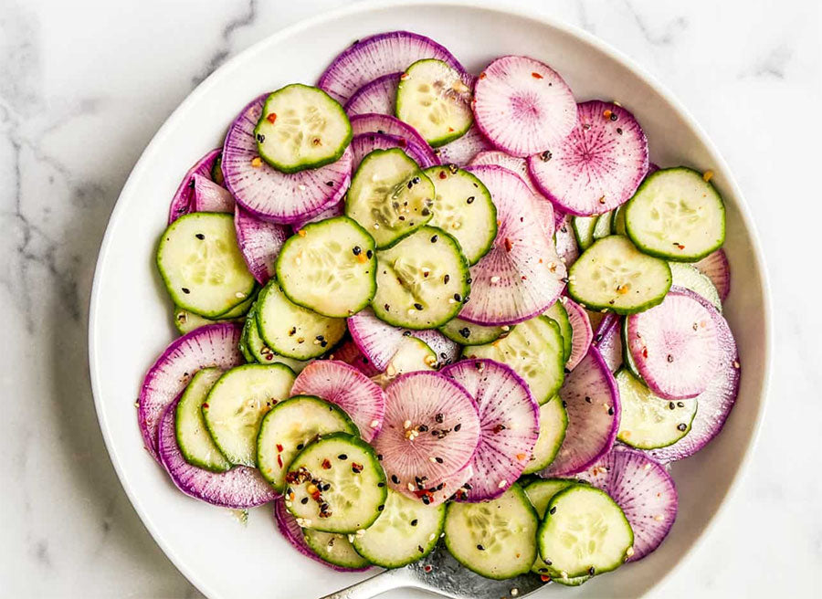 ensalada de rabano morado