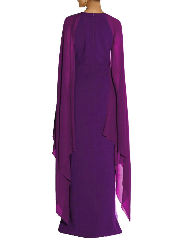 Chiffon Batwing Sleeve High Slit Maxi Dress – Nichole's Array Of Elegance