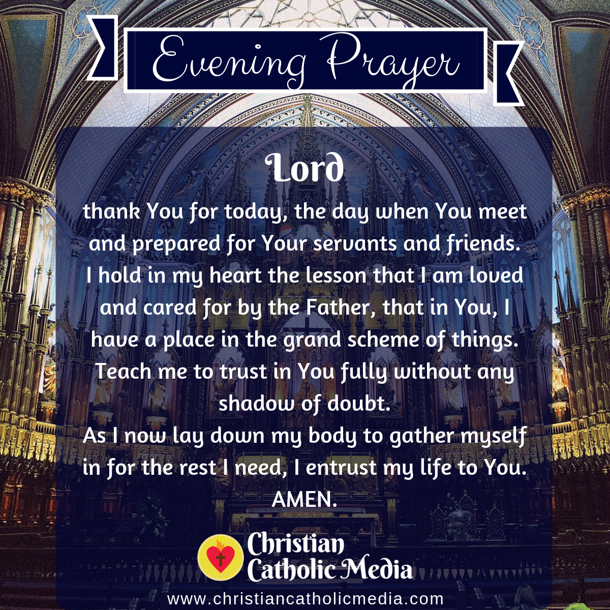 Evening Prayer Catholic Thursday 3-19-2020 – Christian Catholic Media