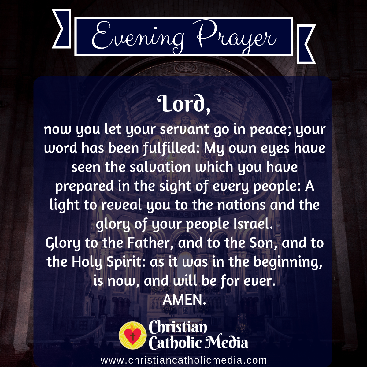 Evening Prayer Catholic Wednesday 9162020 Christian Catholic Media