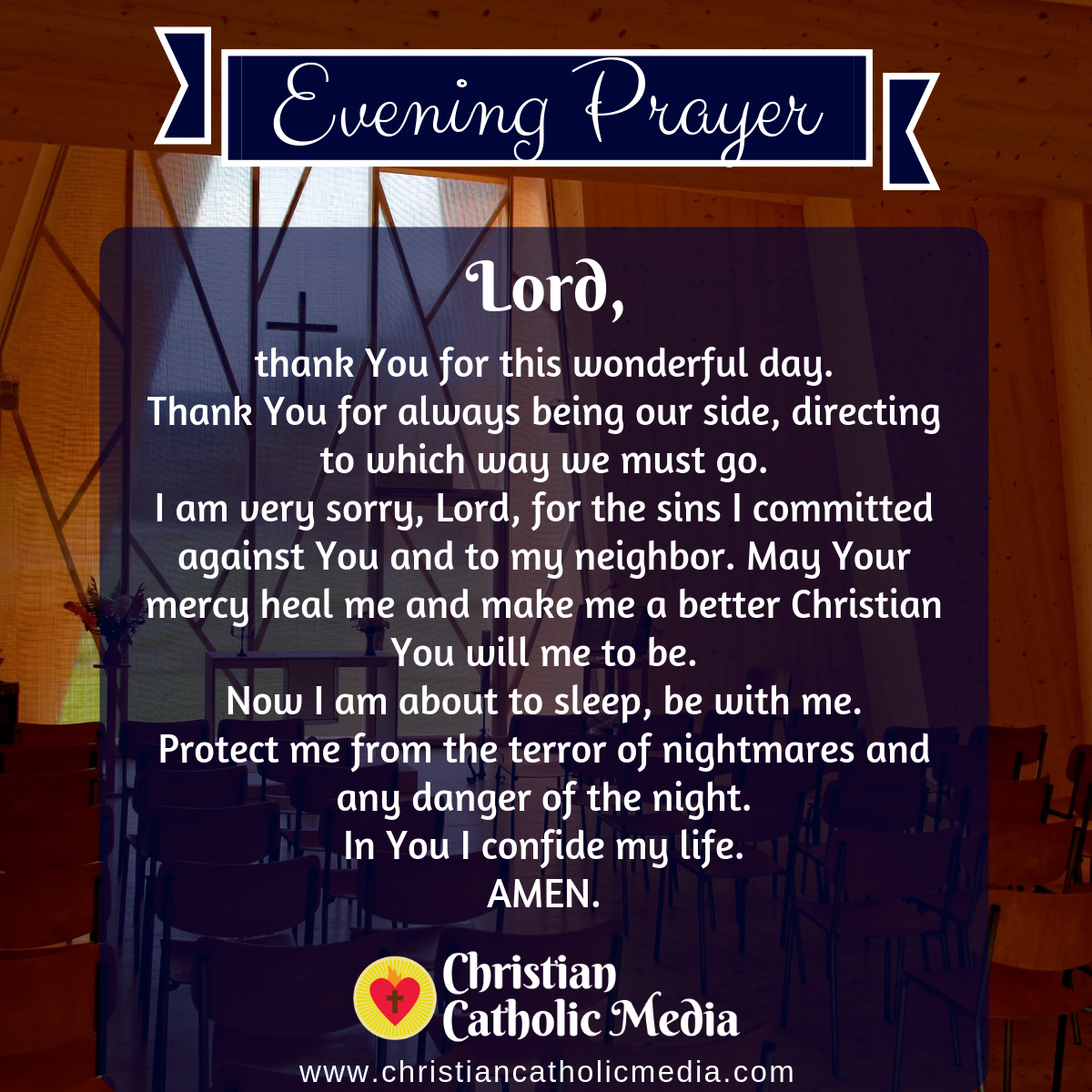 Evening Prayer Catholic Saturday 1-4-2020 – Christian Catholic Media