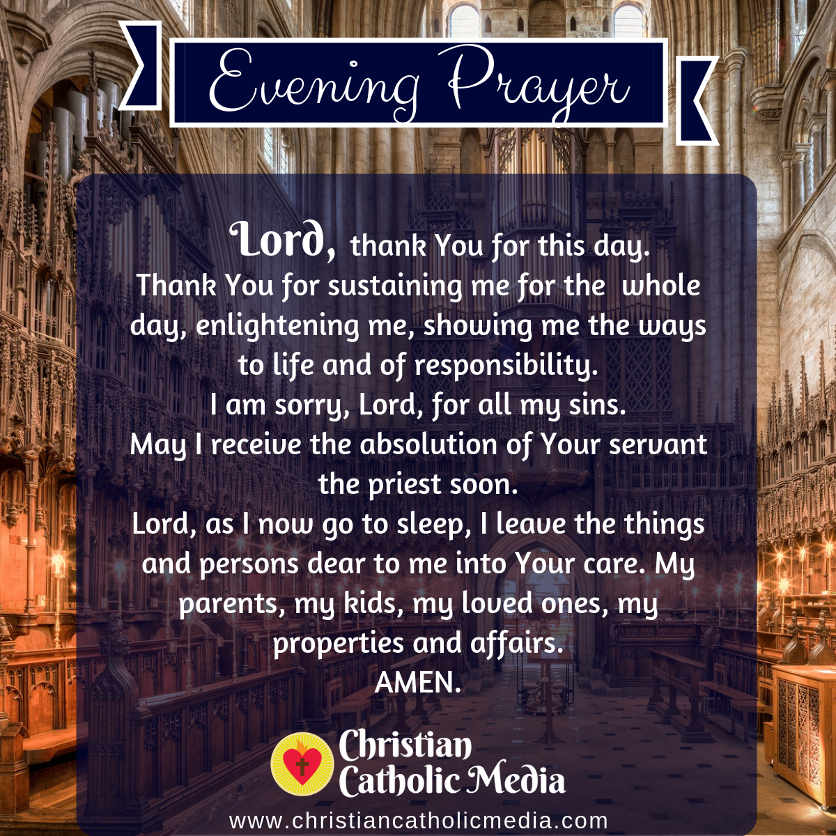 Evening Prayer Catholic Sunday 152020 Christian Catholic Media