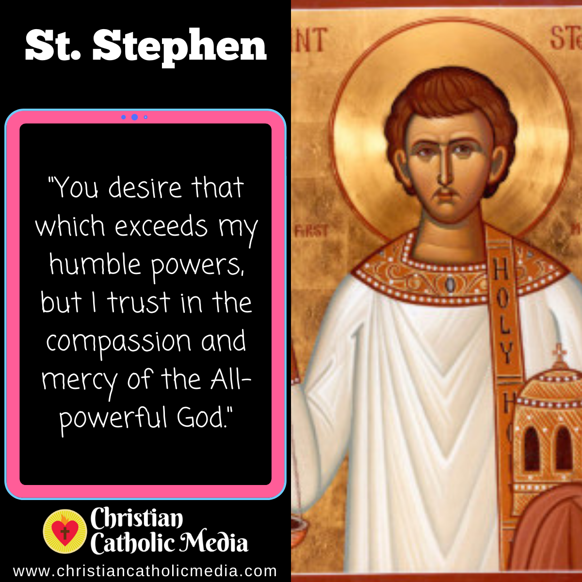 St. Stephen - Saturday December 26, 2020