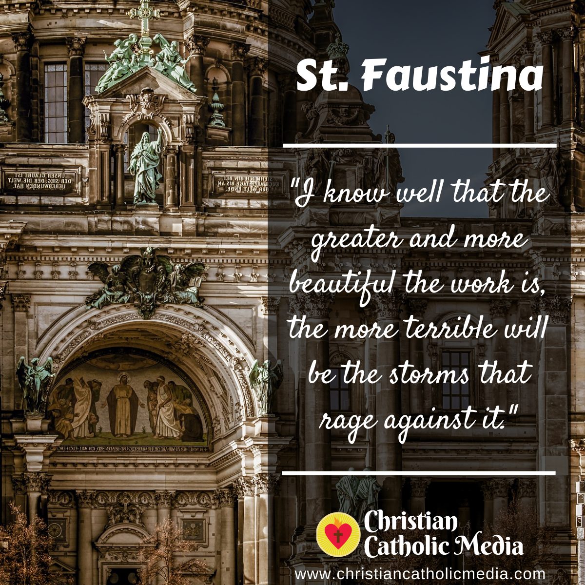 St. Faustina - Tuesday August 31, 2021