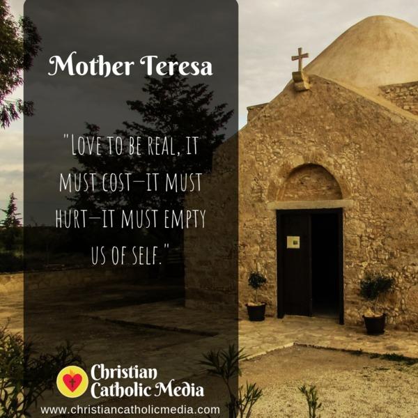 St. Mother Teresa - Thursday October 31, 2019