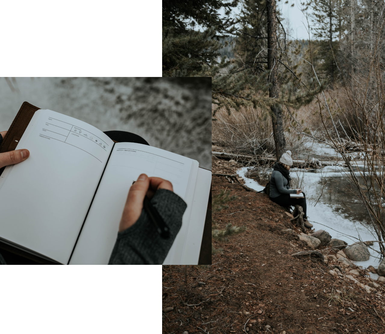 Keep a nature journal. A wonderful way to connect with nature through the seasons is to keep a nature journal. Take it with you on outings to record memorable plant and animal sightings. 