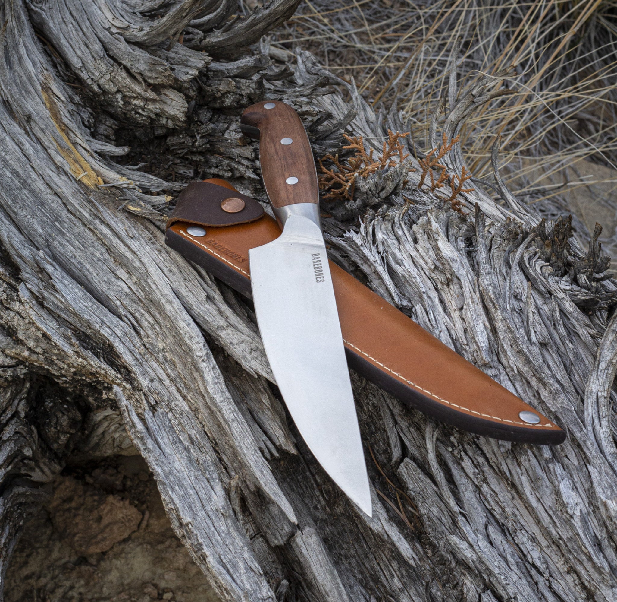 Chef knife outdoors