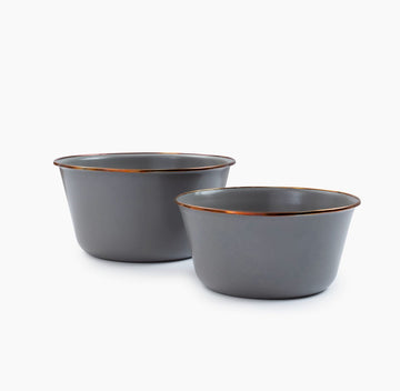 Enamelware Slate Gray Dishes, Shop Now