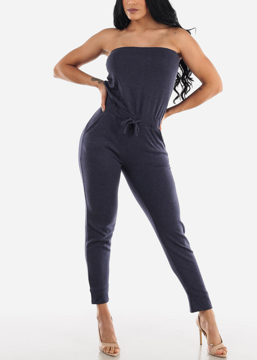 strapless jumpsuit casual