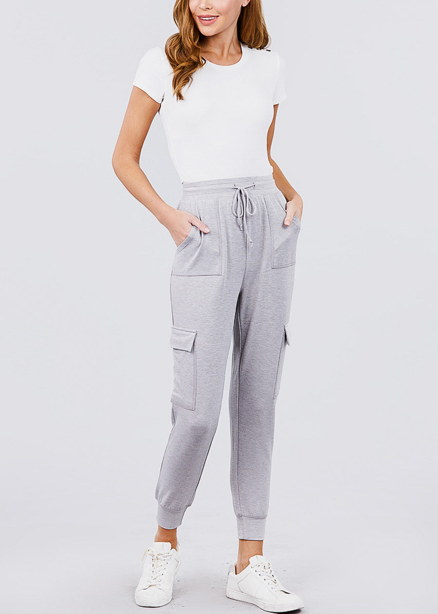 grey joggers high waisted