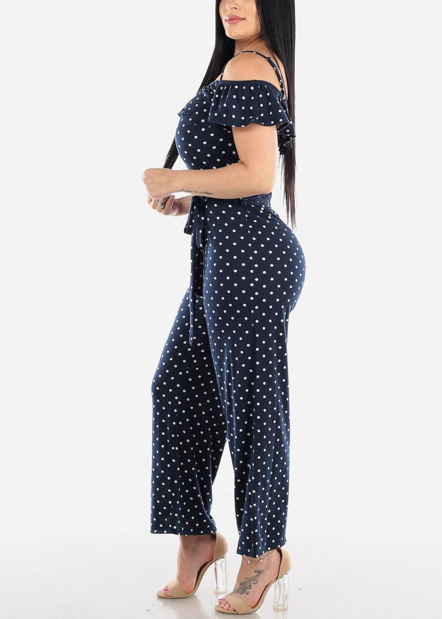 navy spotty jumpsuit