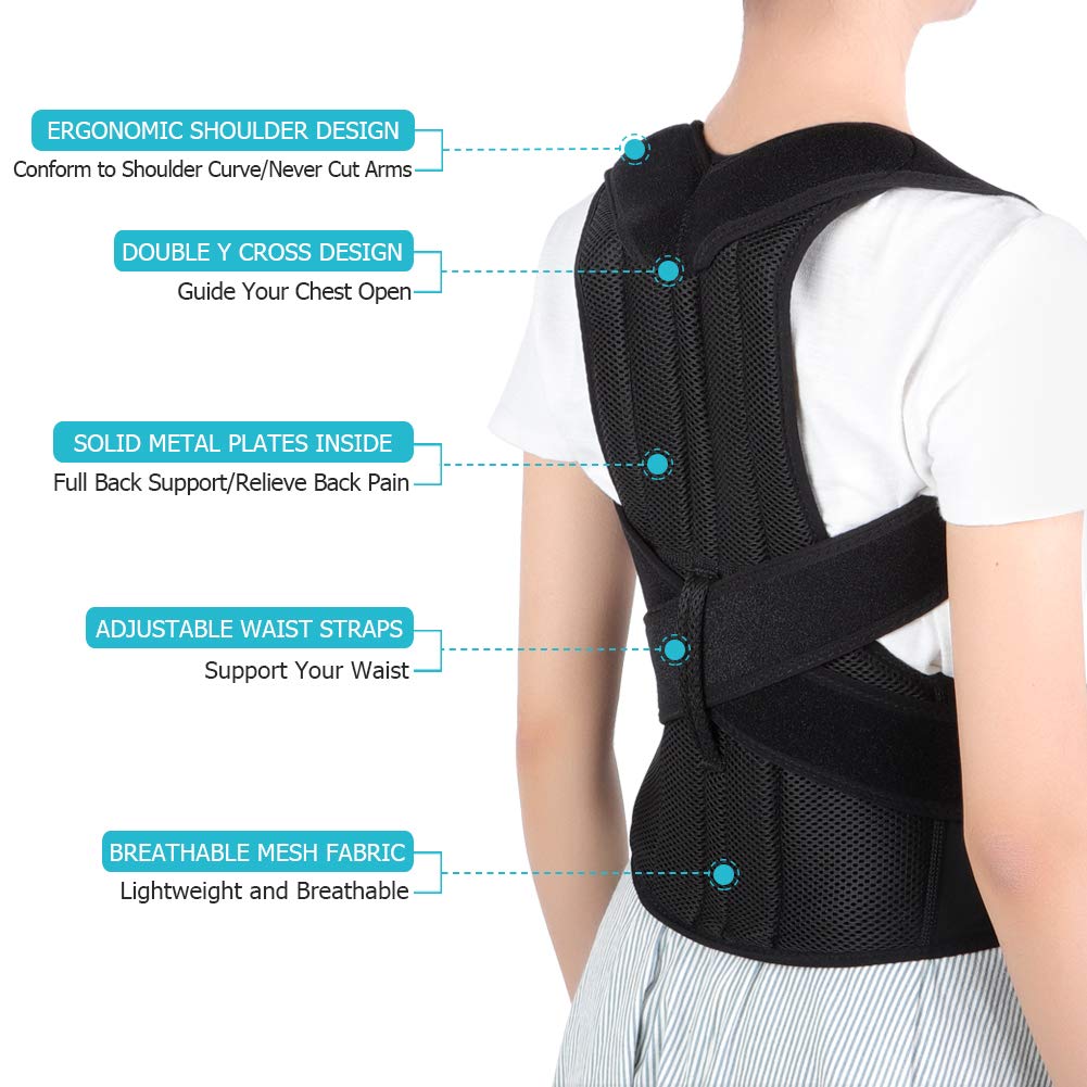 Unisex Back Support Brace Posture Corrector For Home, Work, Gym – RadWish