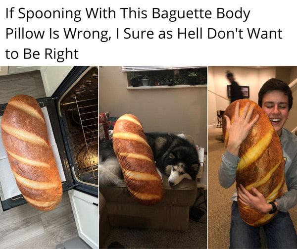 s Giant Baguette Body Pillow Is Perfect for Carb Lovers