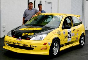 Dario with mk1 Focus Steeda Race Car
