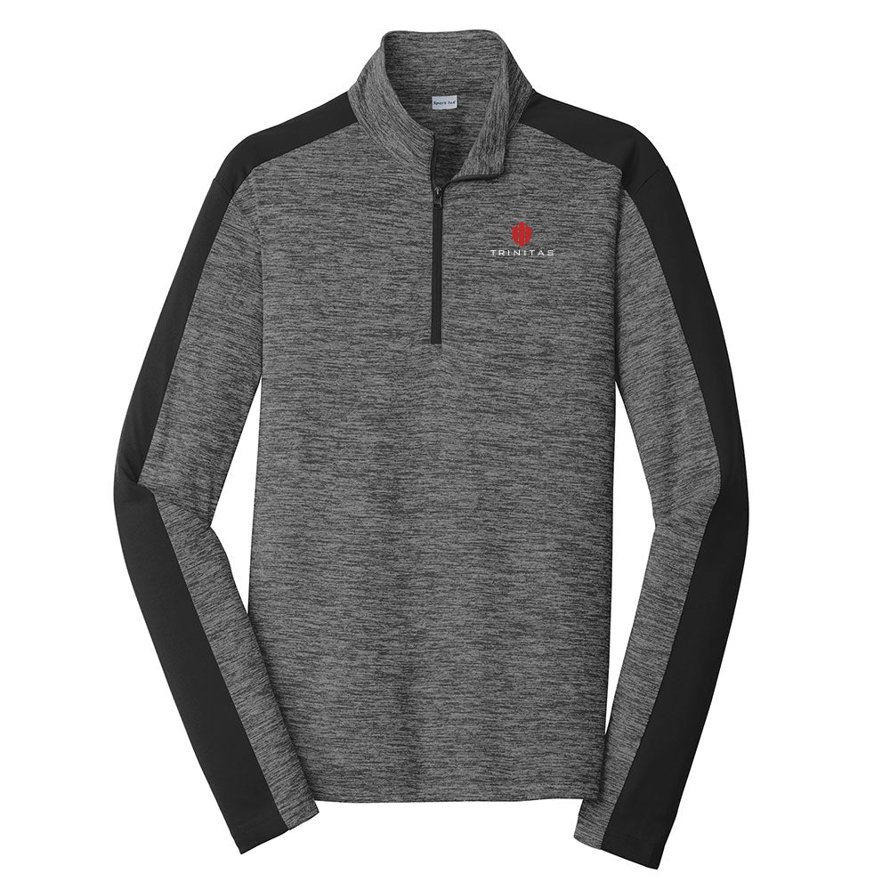 Sport-Tek PosiCharge Electric Heather Colorblock 1/4-Zip Pullover ...