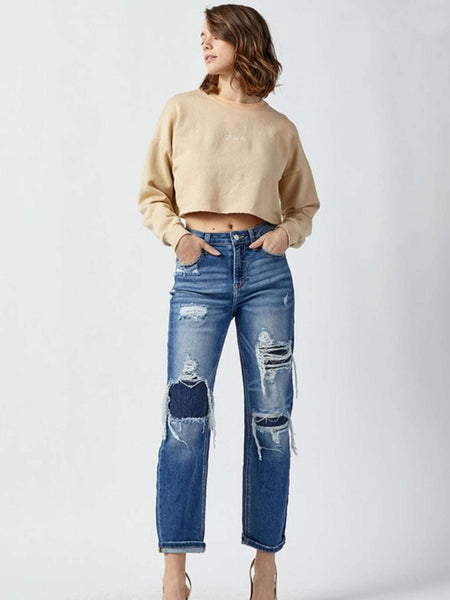 REAL SIZE Women's Cotton Blue Jeans XL X-GRANDE 16-18