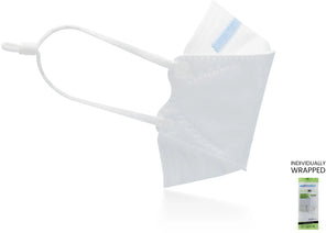 Kids KN95 3D Mask | Individually Wrapped, Elastic Ear Loops - Bag of 10 Nav Image 3