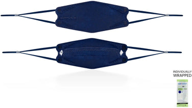 Kids KN95 3D Mask | Individually Wrapped, Elastic Ear Loops - Bag of 10 Nav Image 58