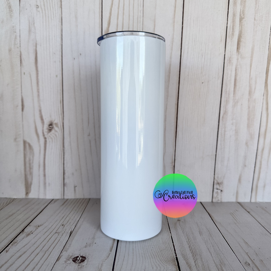 30oz Glossy Skinny Sublimation Tumbler With Handle 